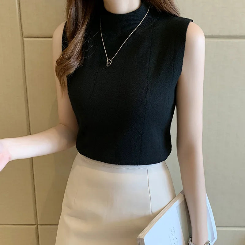 Women's Heilar Knitted Tank Tops™ Thin O-neck Sleeveless Tees