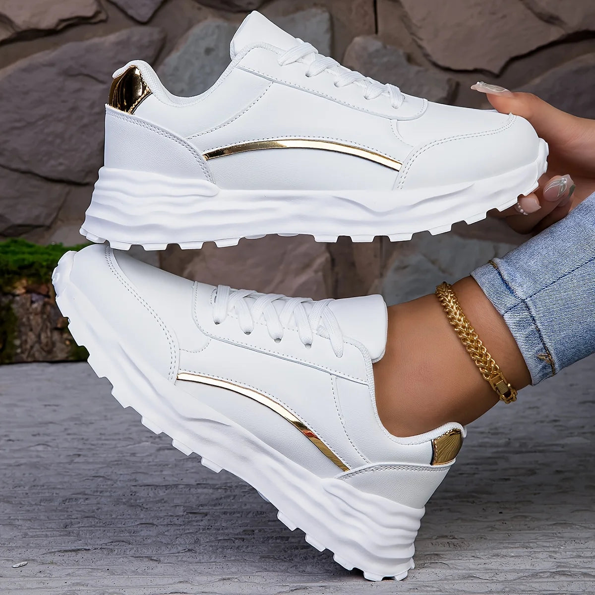 Women's Casual Sneakers™ Lace-up Lightweight Soft Sole Walking Comfortable Shoes