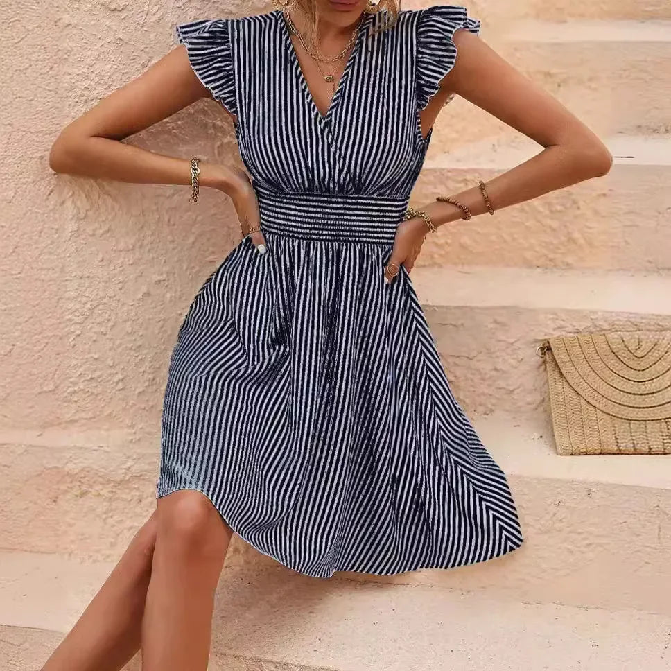 Women's Summer Dress™ Stripe Printing Butterfly Sleeves Dresses