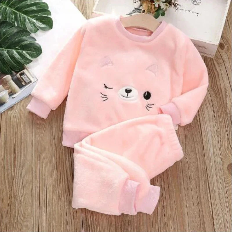 Children Autumn and Winter Suit™ Boys and Girls Plush Warm Children Suit