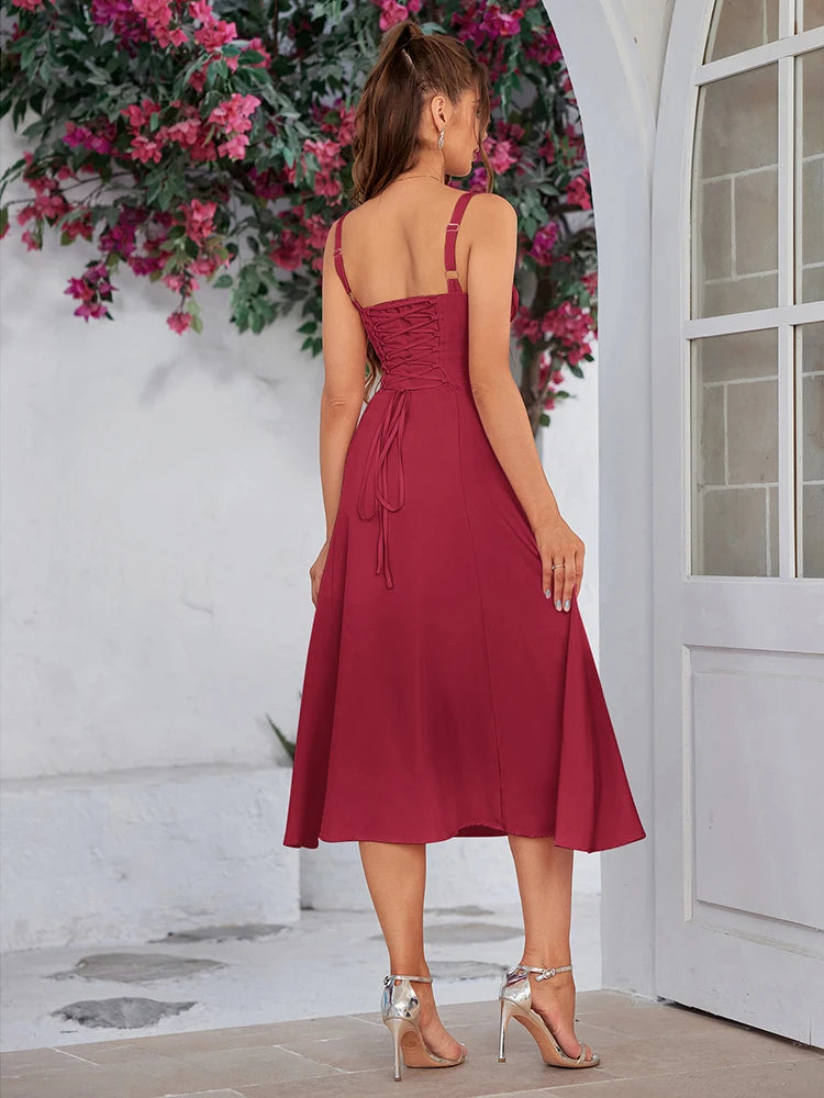 Women's Sleeveless Long Dress™ Padded Boned Robe Elegant Party Dresses