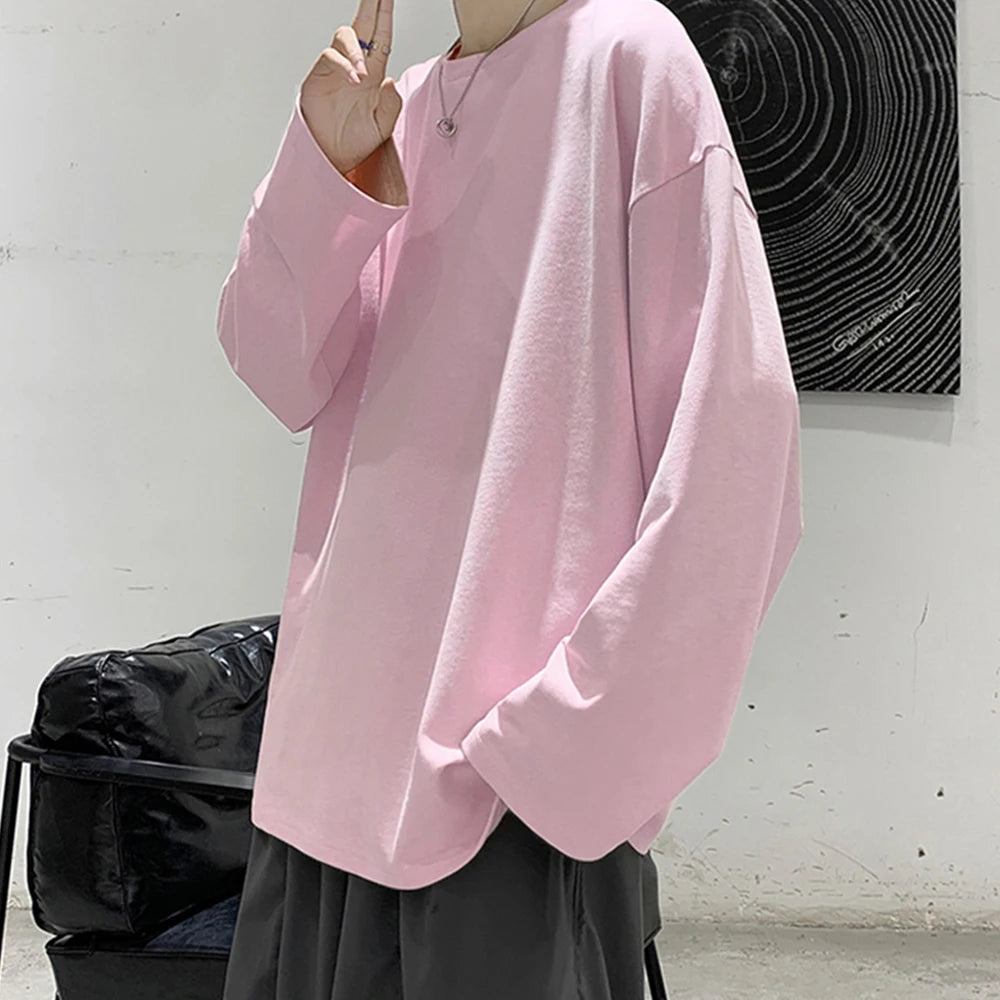 Men's T-shirt™ Cotton Oversize Long sleeves t shirt