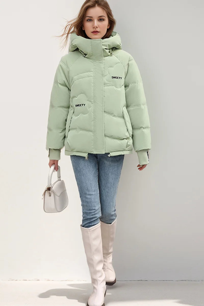 Women's Thick Coat™ Winter Cotton Casual Hooded Zipper Short Parkas Jacket