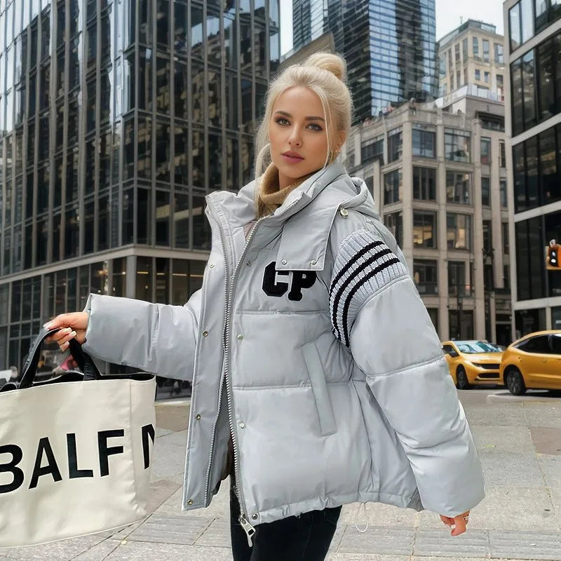 Women's Cotton Jacket™ Thick Loose Color Blocked Parkas Jacket