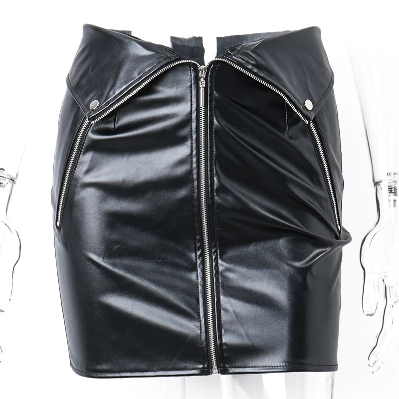 Women's PU Leather Skirt™ Y2K PU Casual Chic Multi Zip Fashion Slim Hip Skirts