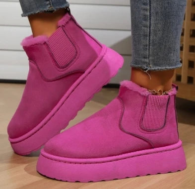 Women's Winter Short Plush Boots™ Warm Snow Suede Fur Chelsea Ankle Boots