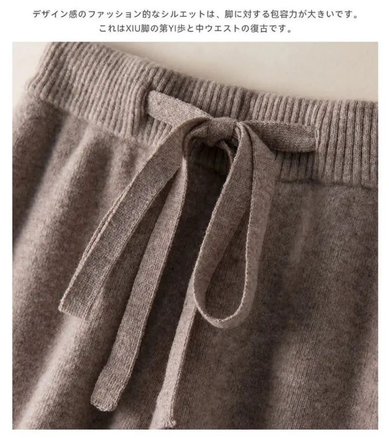 Women's Knitted Elastic High Waist Pants™ Straight Ankle-Length Soft Pants