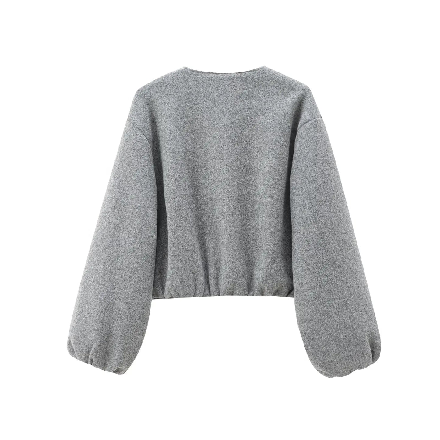 Women's Zipper Bomber Jackets™ TRAF Soft Cropped Long Sleeve Sports Jacket