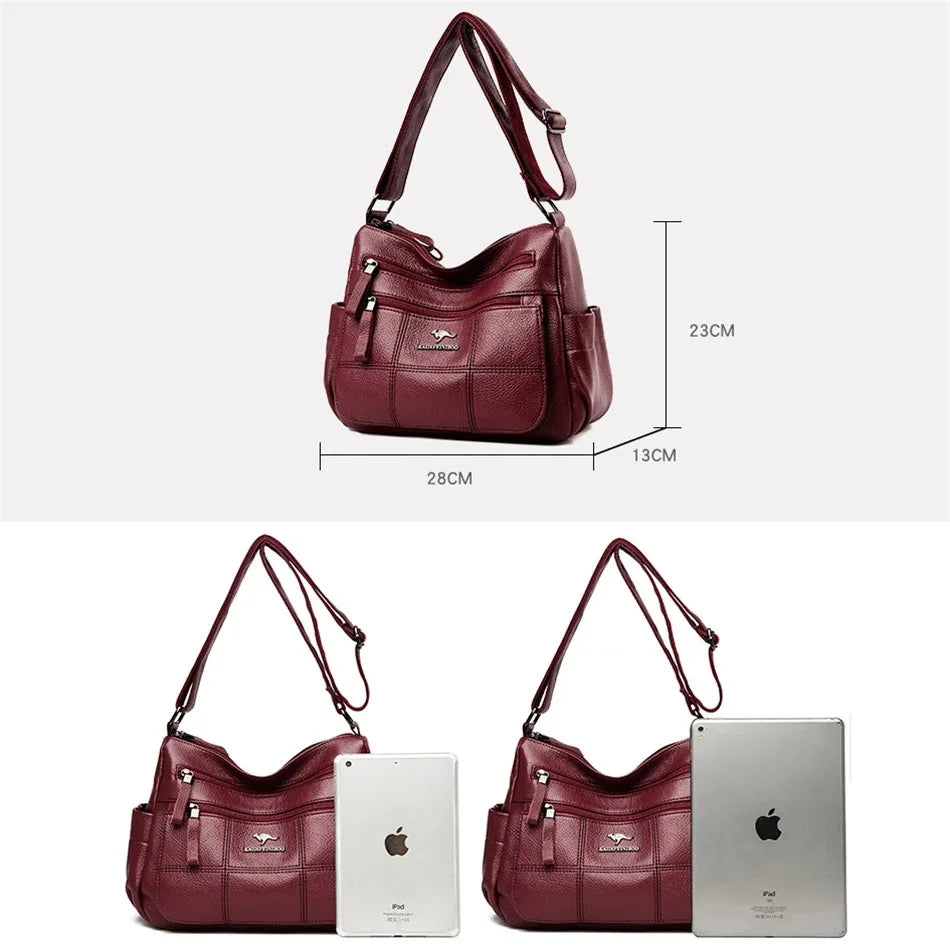 Women's Leather Luxury Handbags™ Ladies Shoulder Crossbody Sac & Messenger Tote Handbag