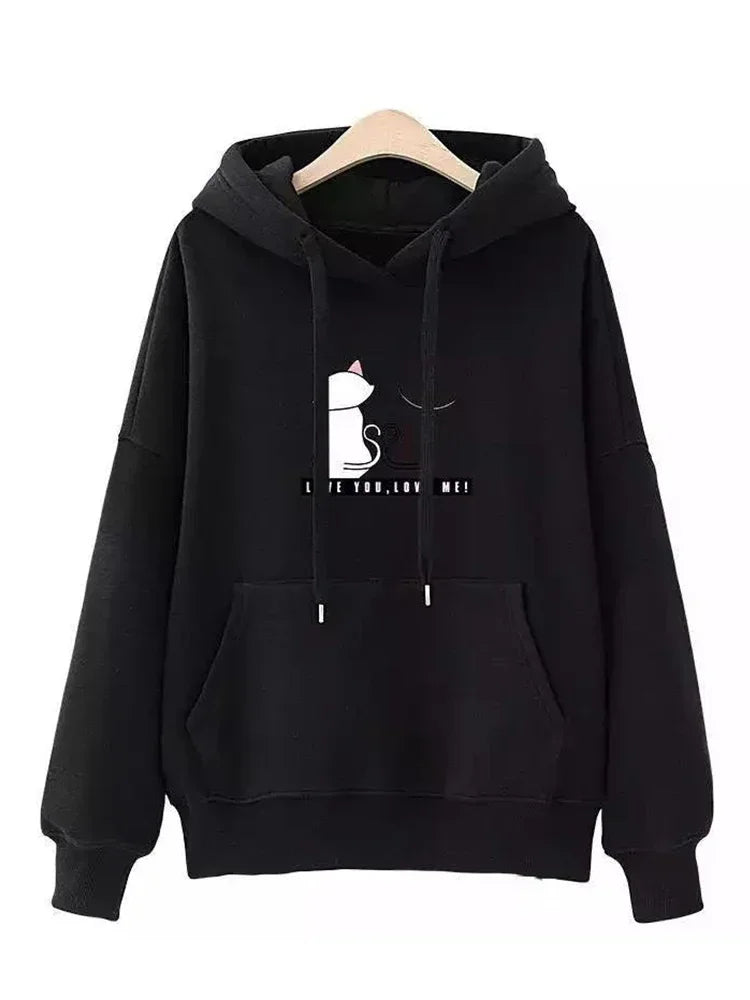 Women's Hoodies™ Autumn Spring Long Sleeve Harajuku Cat Print Sweatshirts