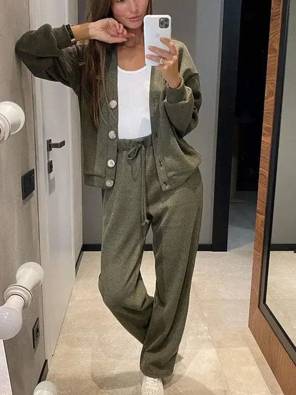 Women's Comfortable Sporty Set™ Casual Jacket Open Cardigan + Long Pants Set