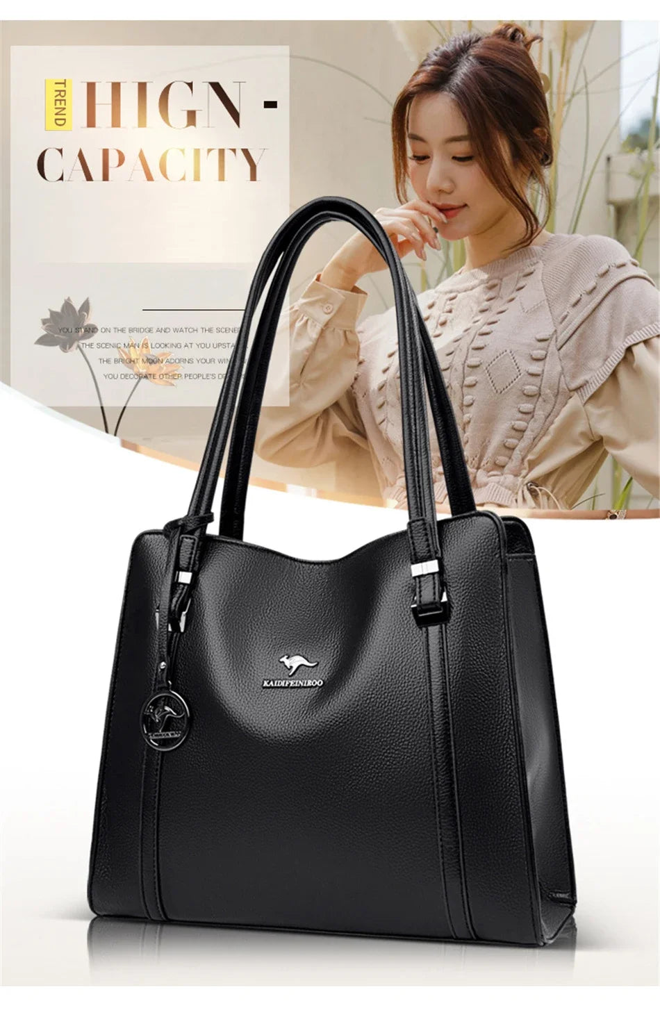 Women's Leather Luxury Handbags™ Ladies Shoulder Crossbody Sac & Messenger Tote Handbag