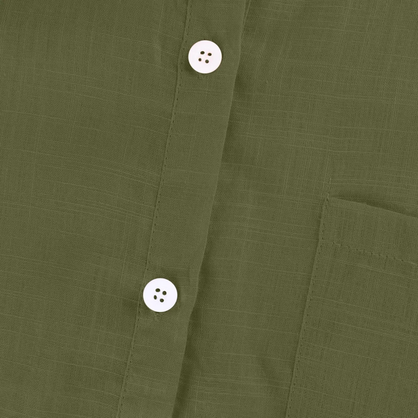 Women's  Cotton Linen Classic Shirts™ Short Sleeve Lapel Button Down Shirt
