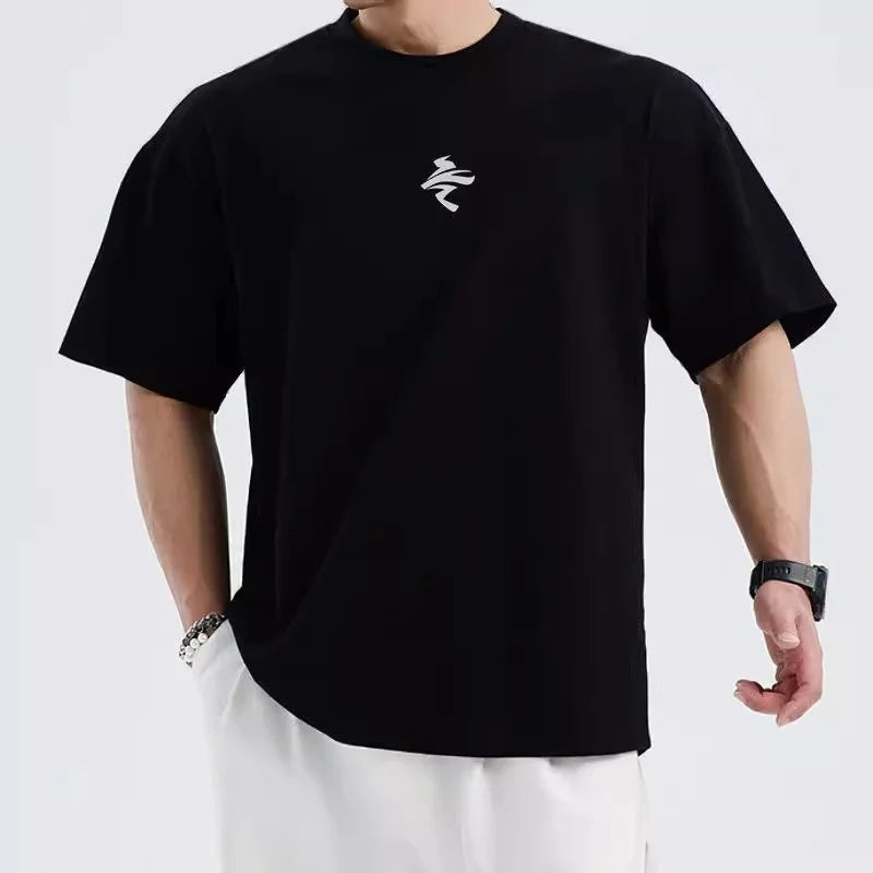 Men's Loose Oversized T-shirt™ Short Sleeves Training Mesh T-shirt
