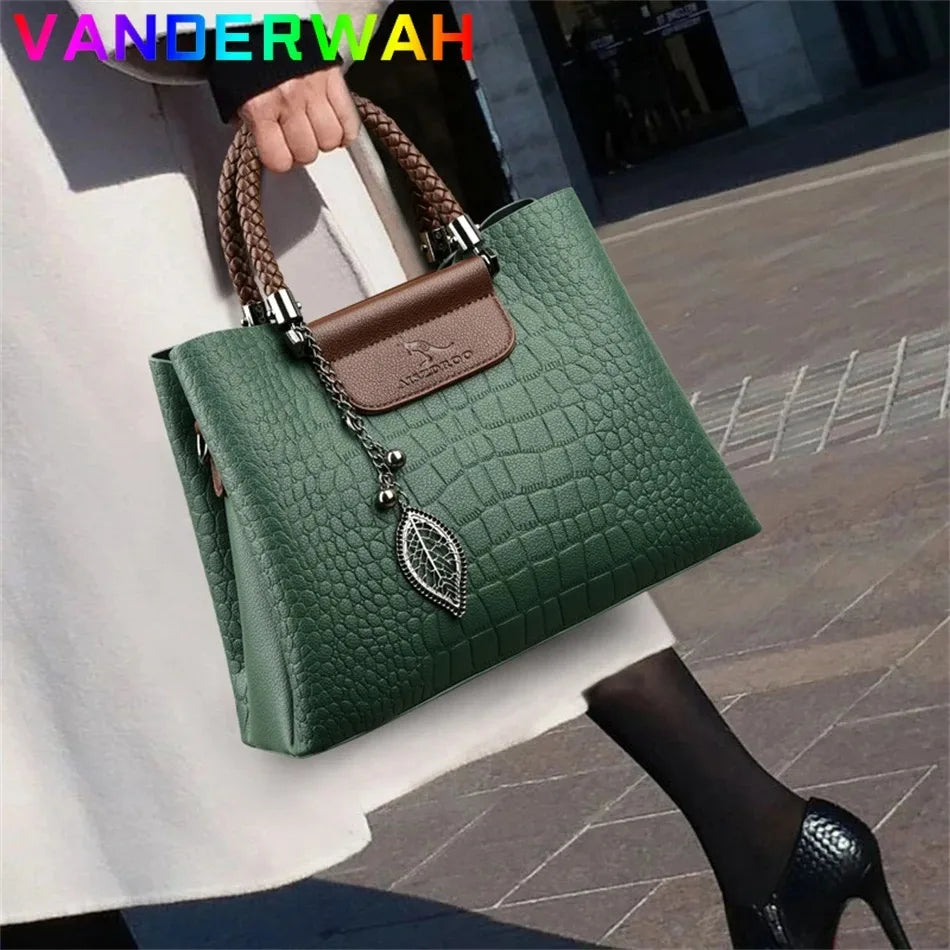 Women's Leather Luxury Handbags™ Ladies Shoulder Crossbody Sac & Messenger Tote Handbag