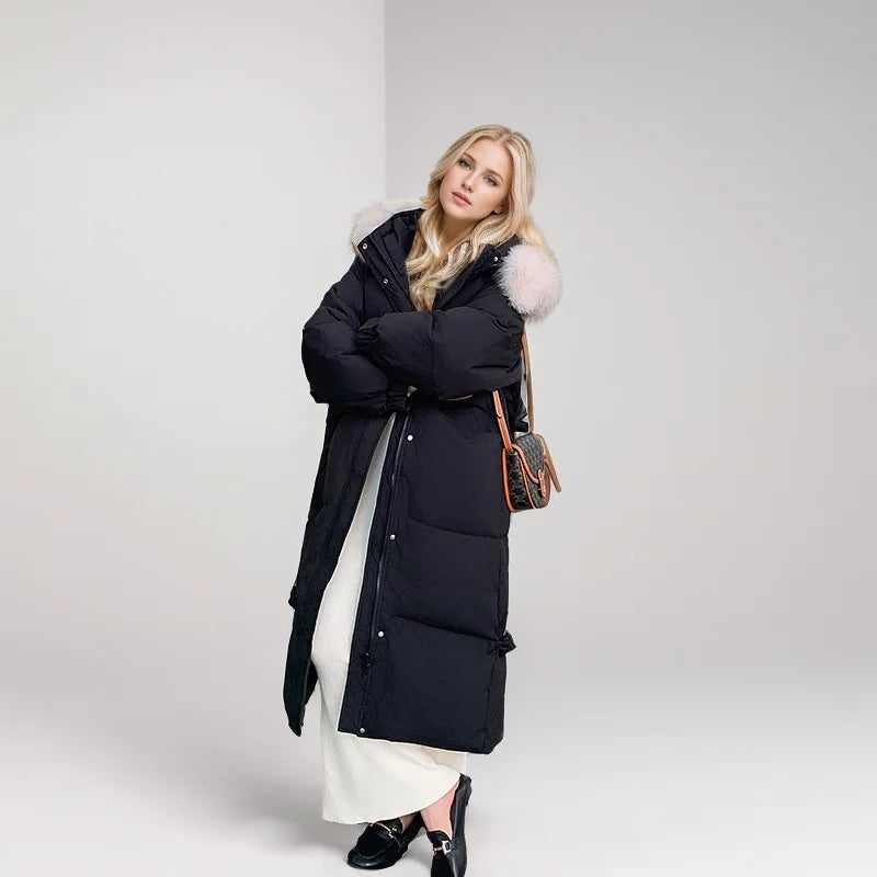 Women's Padded Jacket™ Long Over-the-knee Jacket Fur Collar Warm Thicken Cotton Parkas Coats
