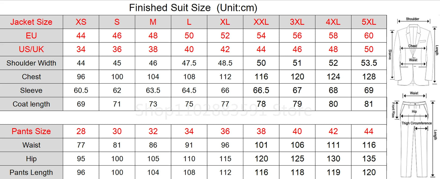 Men's 3 Pieces Italian Fashion Set™ Long Tail Coat Groom Prom Tuxedos (Jacket +Pants +Vest)