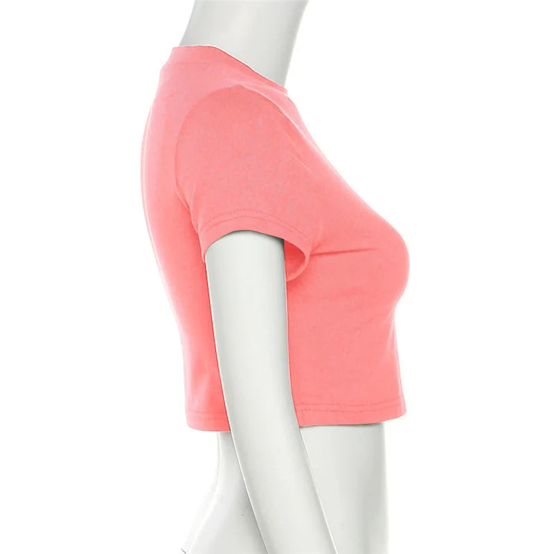 Women's Summer Crop T-shirt™ Short Sleeve O-Neck Cropped Tops