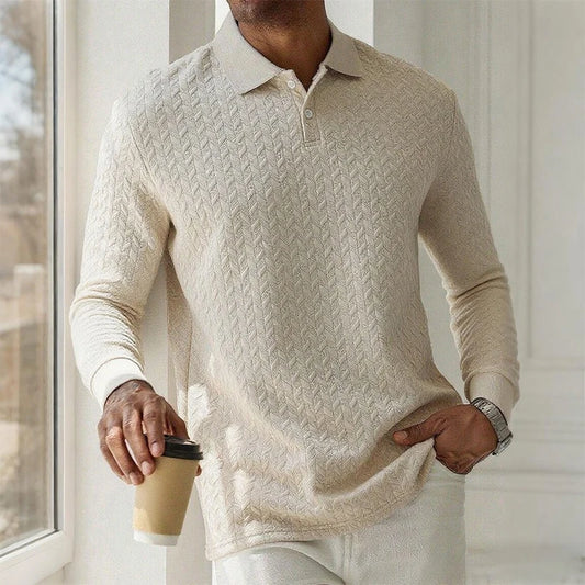 Men's Long Sleeve Polo Shirt™ High Quality Casual Fashion Polo T Shirt