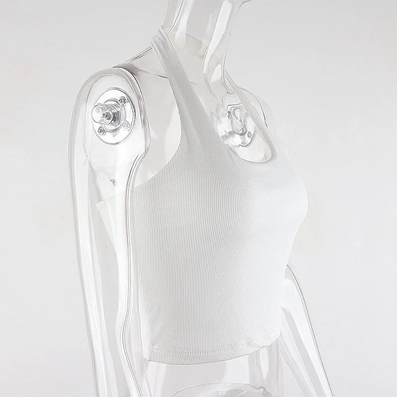 Women's Shirt™ Backless Ribbed Knit Tank Tops