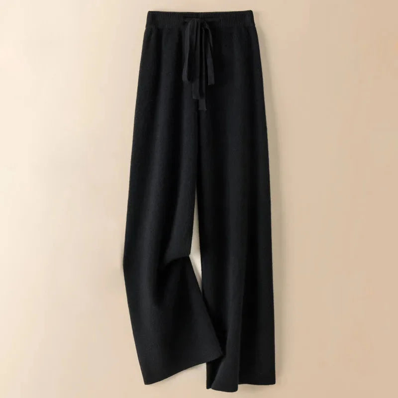Women's Knitted Elastic High Waist Pants™ Straight Ankle-Length Soft Pants