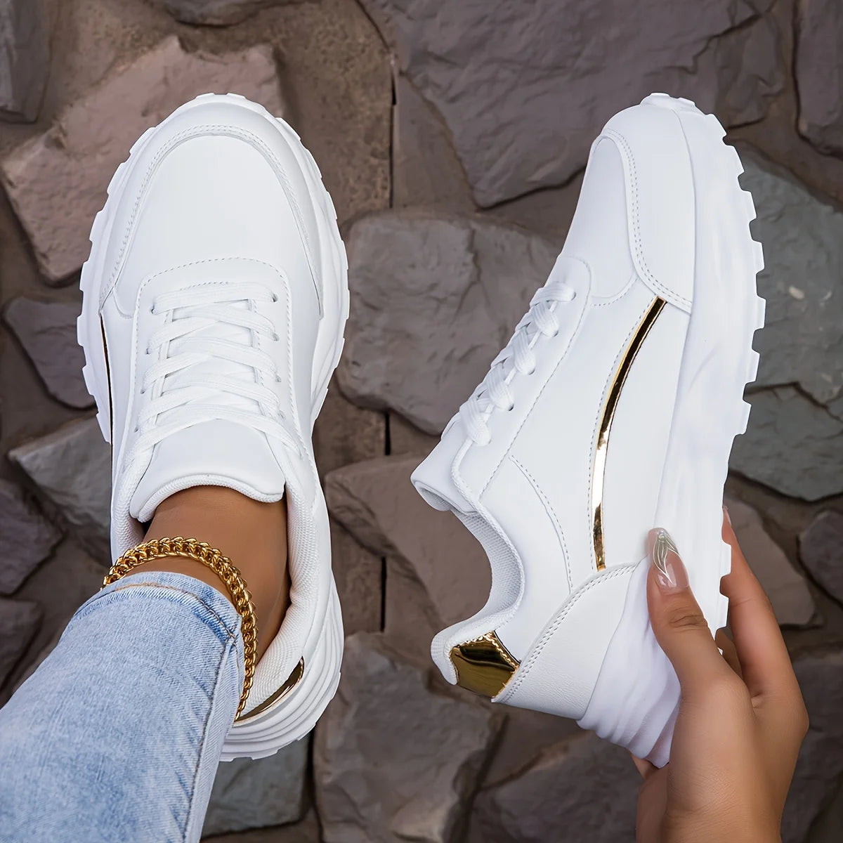 Women's Casual Sneakers™ Lace-up Lightweight Soft Sole Walking Comfortable Shoes
