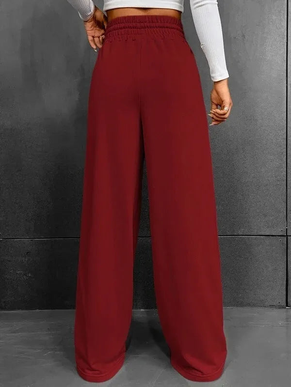 Women's straight tube loose pants™ wide leg pants casual pants