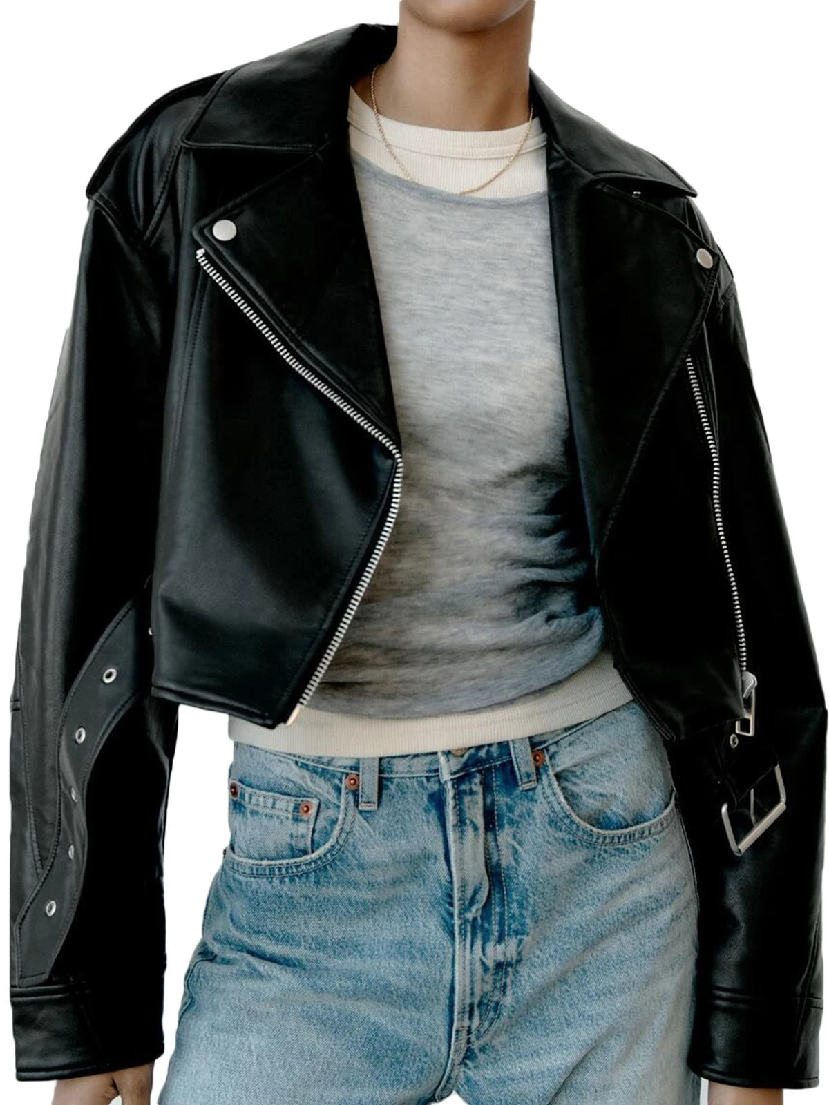 Fitaylor Women's Leather Jacket™ Short Leather Jacket