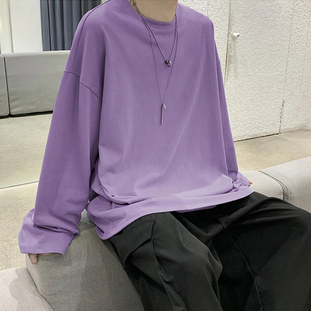 Men's T-shirt™ Cotton Oversize Long sleeves t shirt