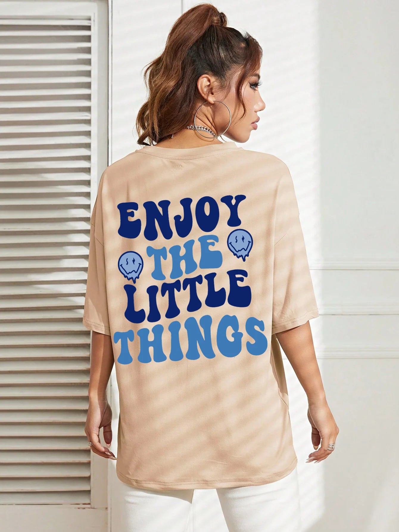Women's Letter Printed Women T-Shirts™ Loose Oversized Casual Short Sleeves Tees