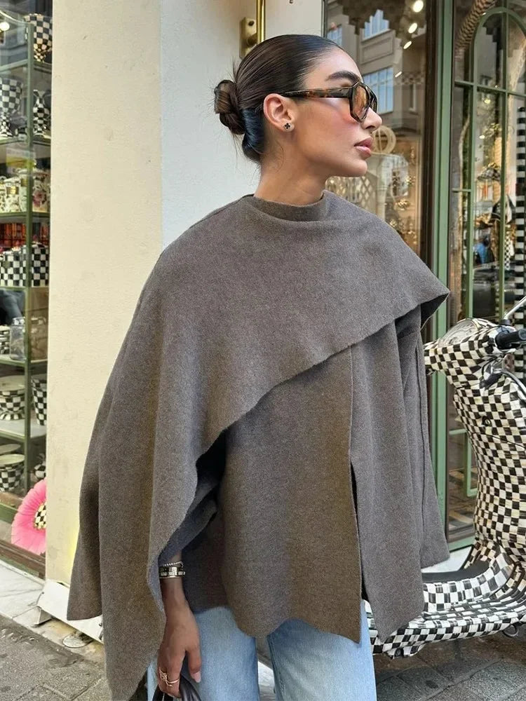 Women's Jacket™ Ladies Autumn Winter Casual Commuter Knitted Loose Oversize Scarf Jacket