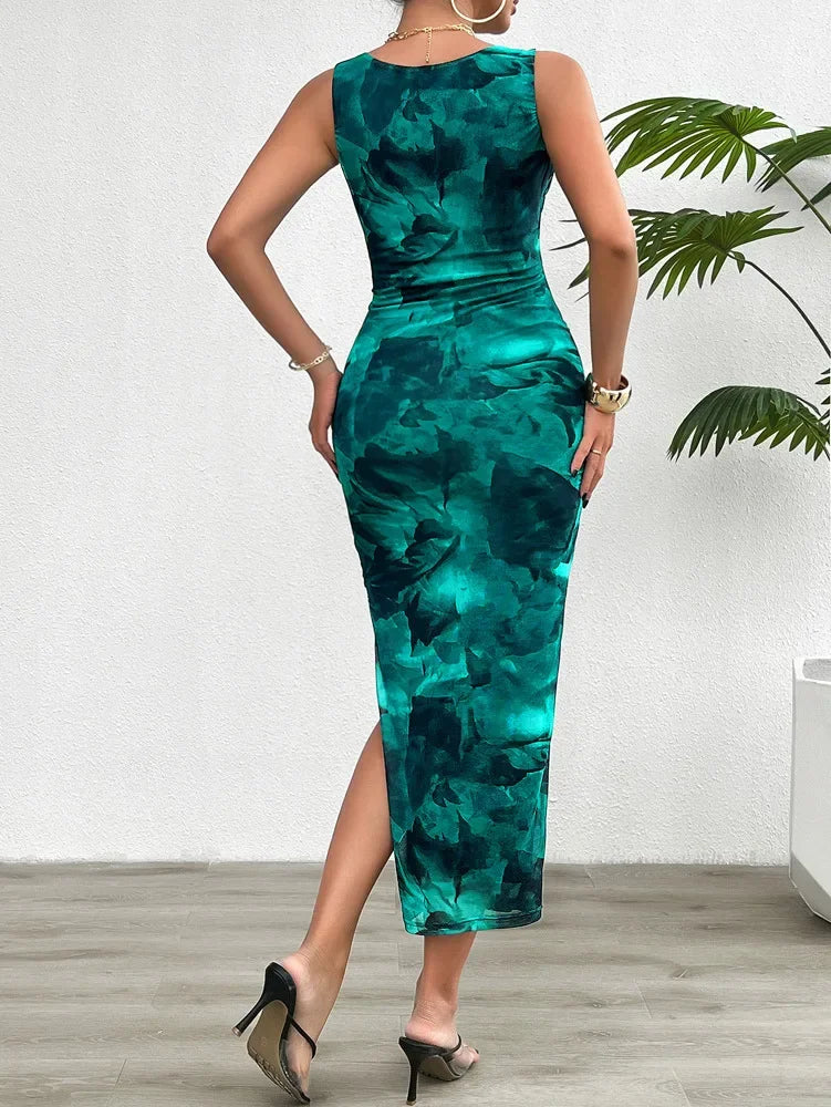 Women's Fashionable Long Dress™ Slimming Sleeveless Tight Bottom Split Dress