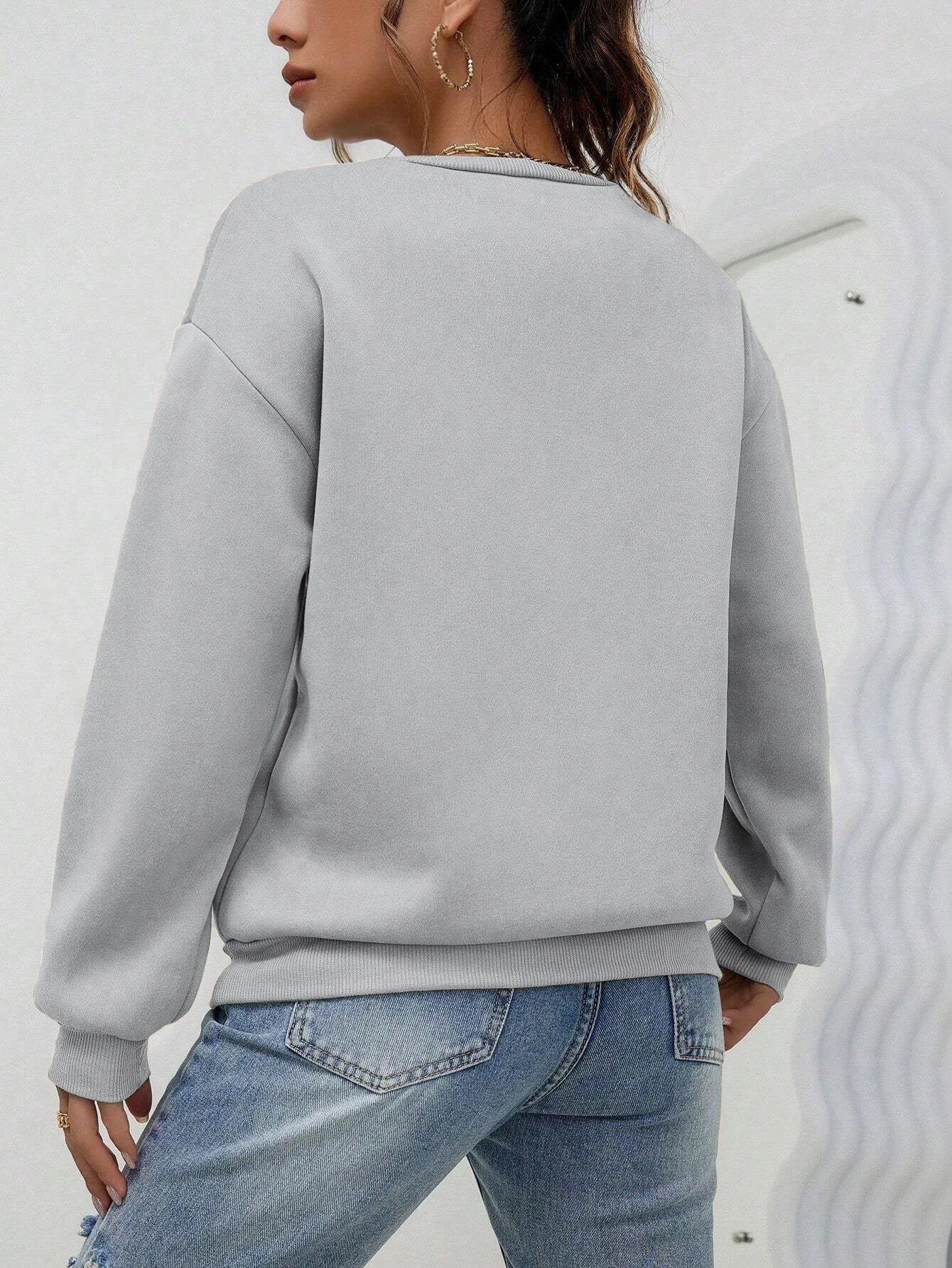 Woman Shirts™ Silly Goose University Est 1918 Printed Loose Crewneck Tops