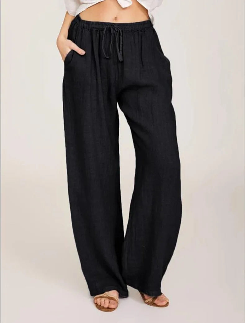 Women's Pants™ Large Loose Cotton Hemp Casual Pants