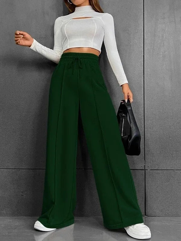 Women's straight tube loose pants™ wide leg pants casual pants