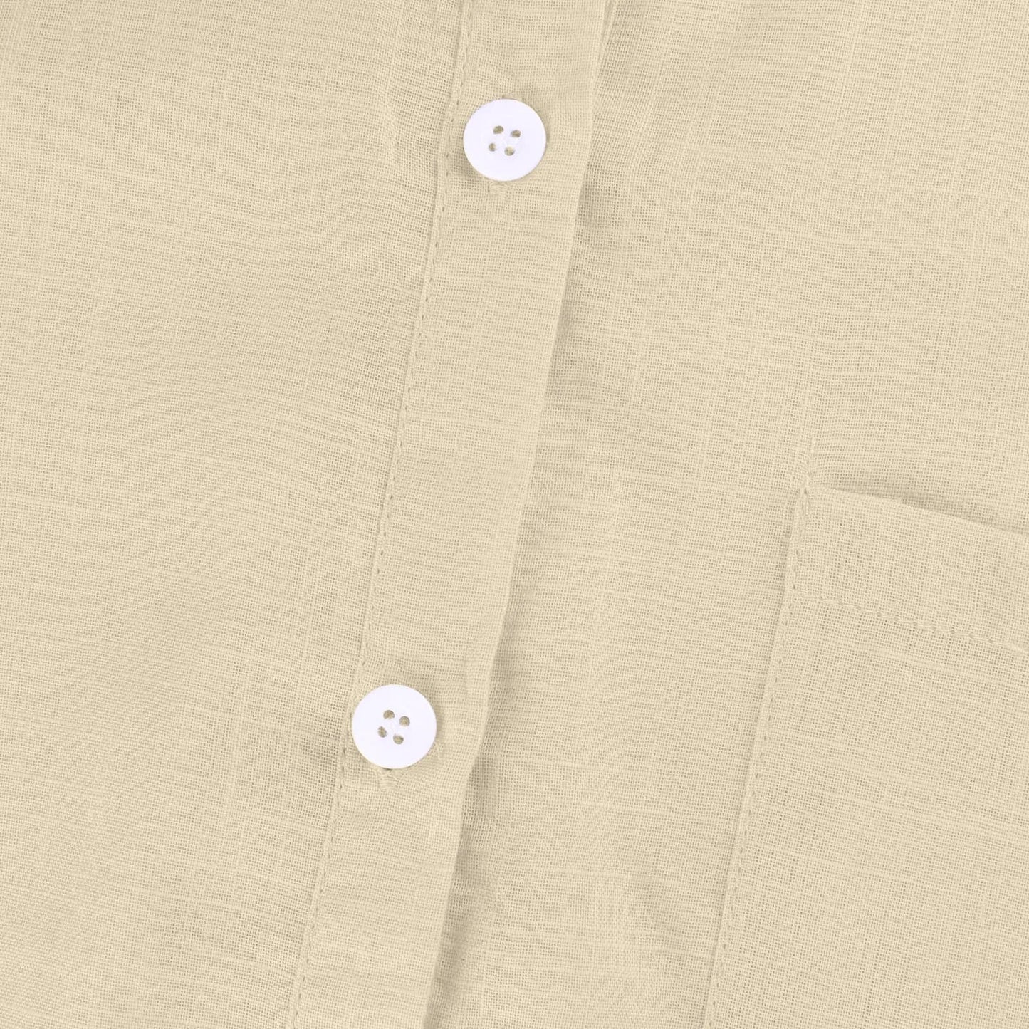 Women's  Cotton Linen Classic Shirts™ Short Sleeve Lapel Button Down Shirt
