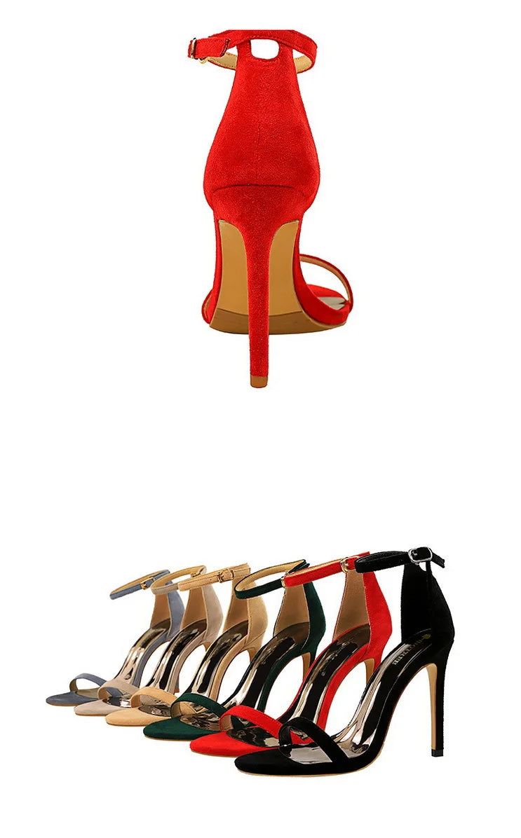 Women's Summer High Heels™ Velvet Surface One-band Ankle Cool Pu High Heels