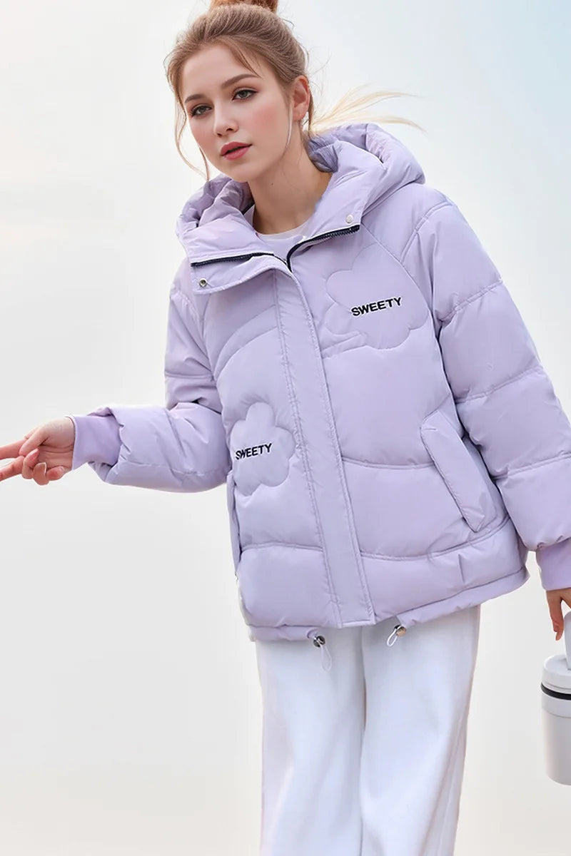 Women's Thick Coat™ Winter Cotton Casual Hooded Zipper Short Parkas Jacket