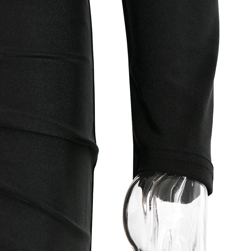 Women's Articat Tight Long Dress™ Elegant Long Sleeved Elastic Bodycon Pleated Hollowed Out Slim Dress