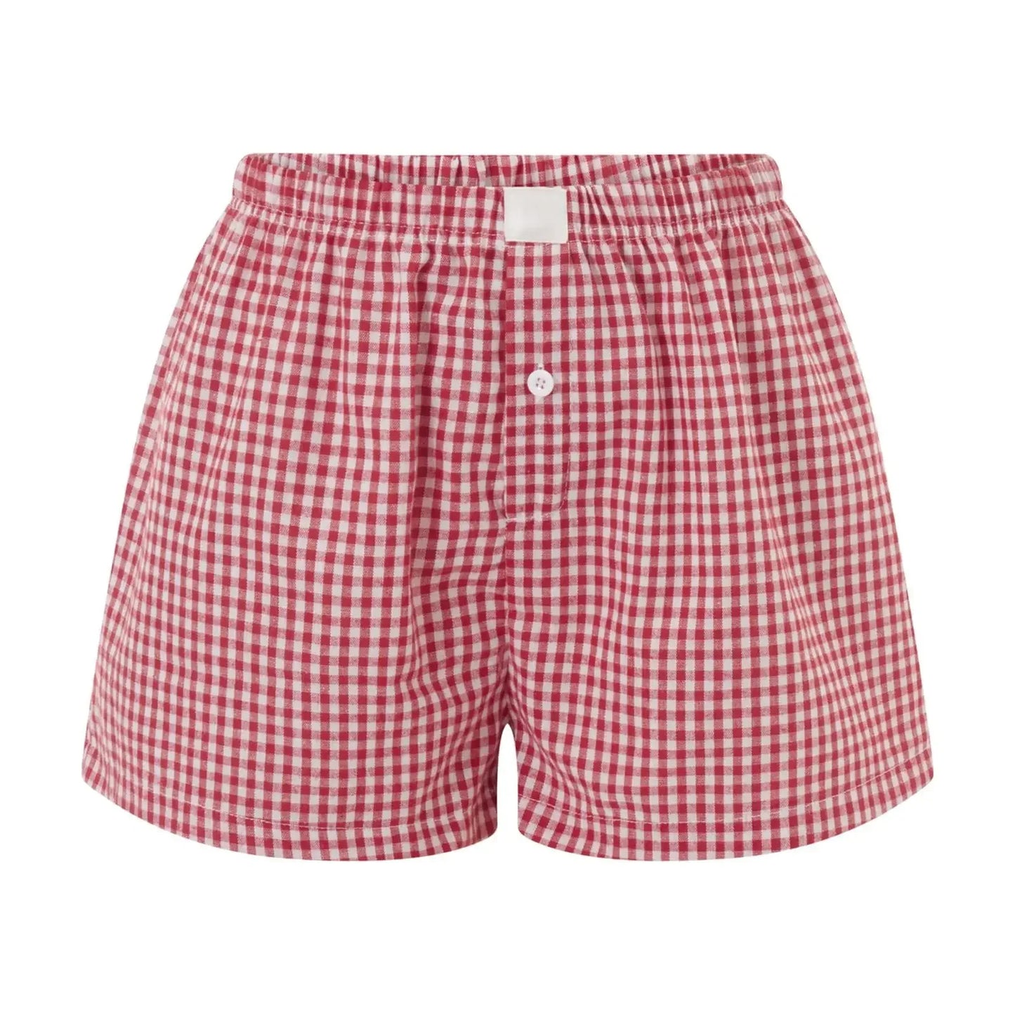 Women's Shorts™ Gingham Boxer Elastic Waist Shorts