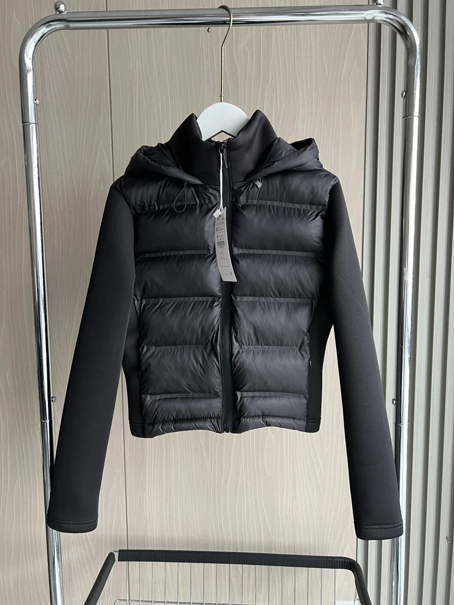 Women's Lightweight Jacket™ TRAF Warm Down Long Sleeves Zippered Hooded Coat