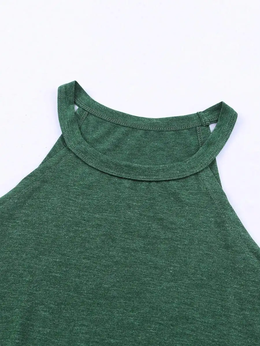 Women's Summer Sleeveless Halter T-Shirts™ Crew Neck Workout Tank Tops