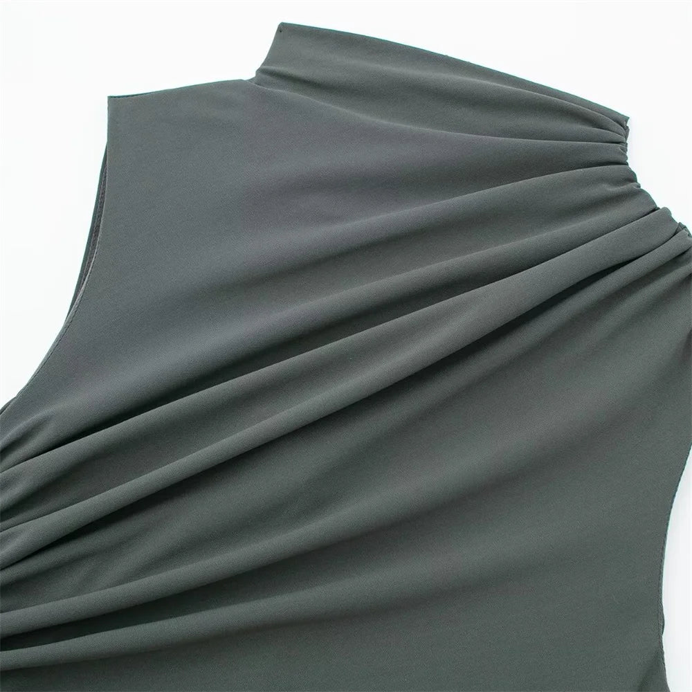 Women Dress™ Spring And Summer Fashionable Pleated Decorative Dress