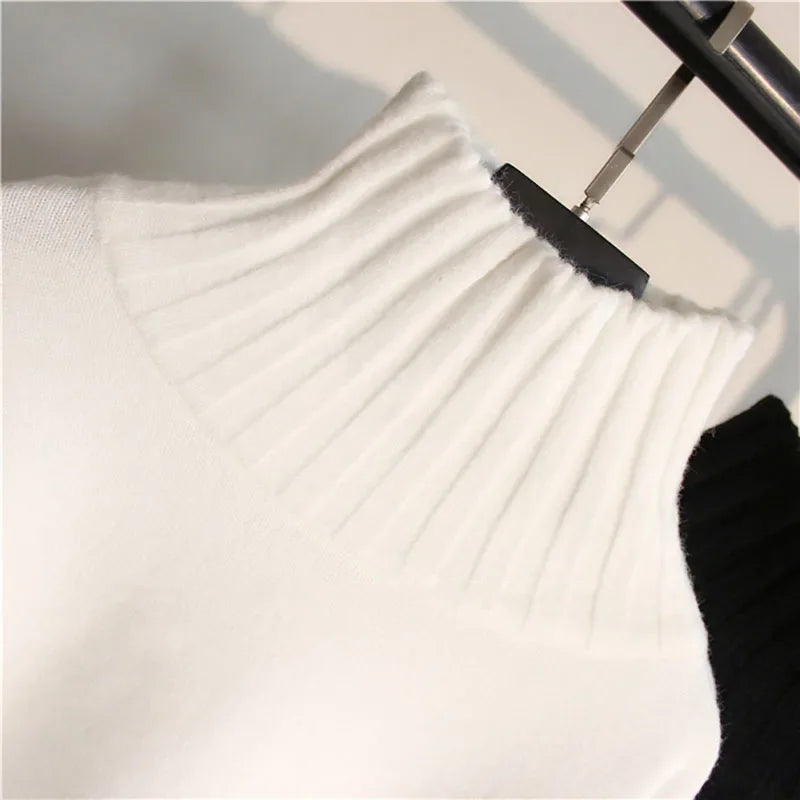 Women's Turtleneck Pullover™ High Elasticity Knitted Ribbed Slim Jumper