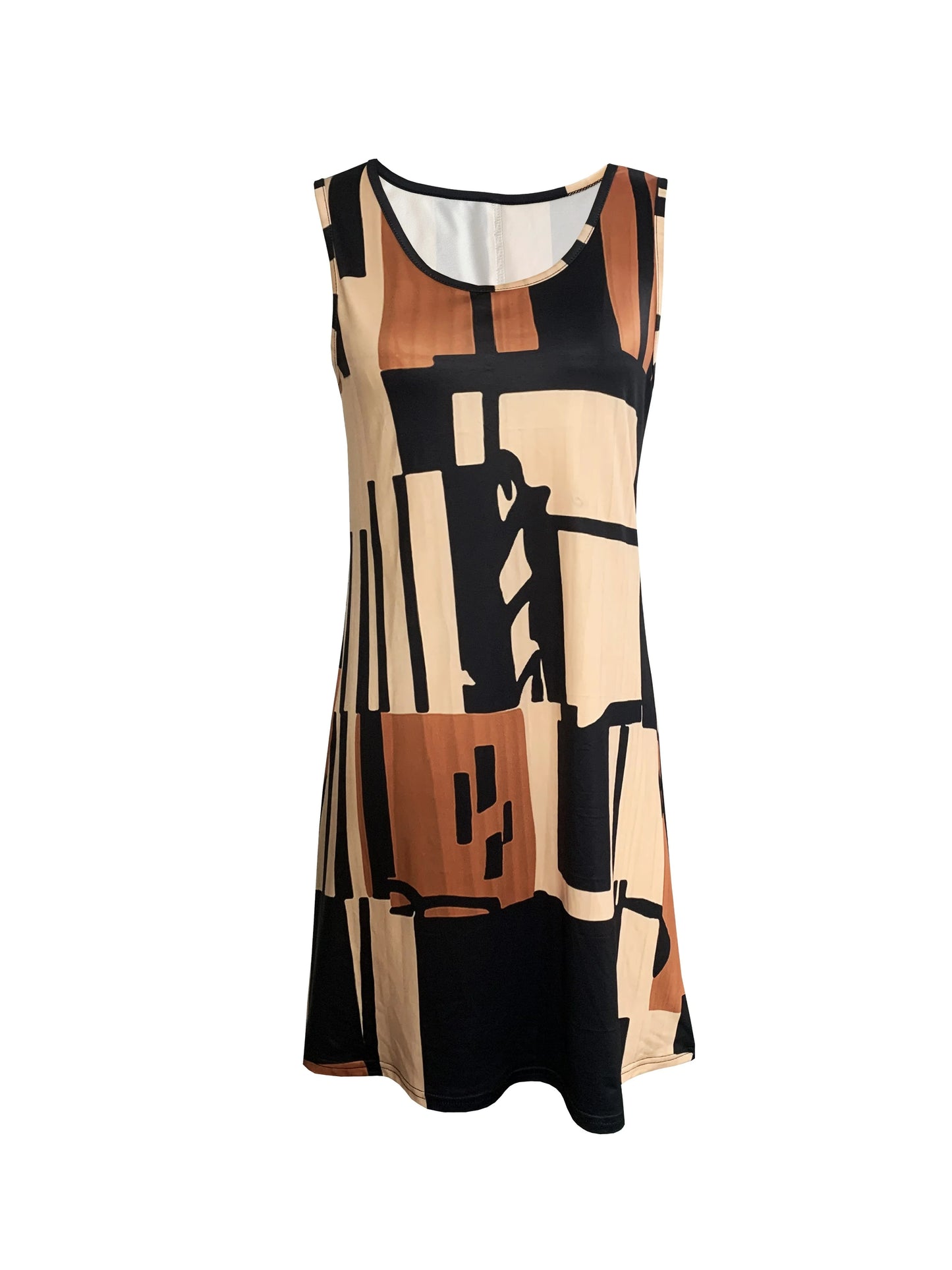 Women's Geometric Pattern Sleeveless Dress™ Spring & Summer Women Bohemia Midi Dresses