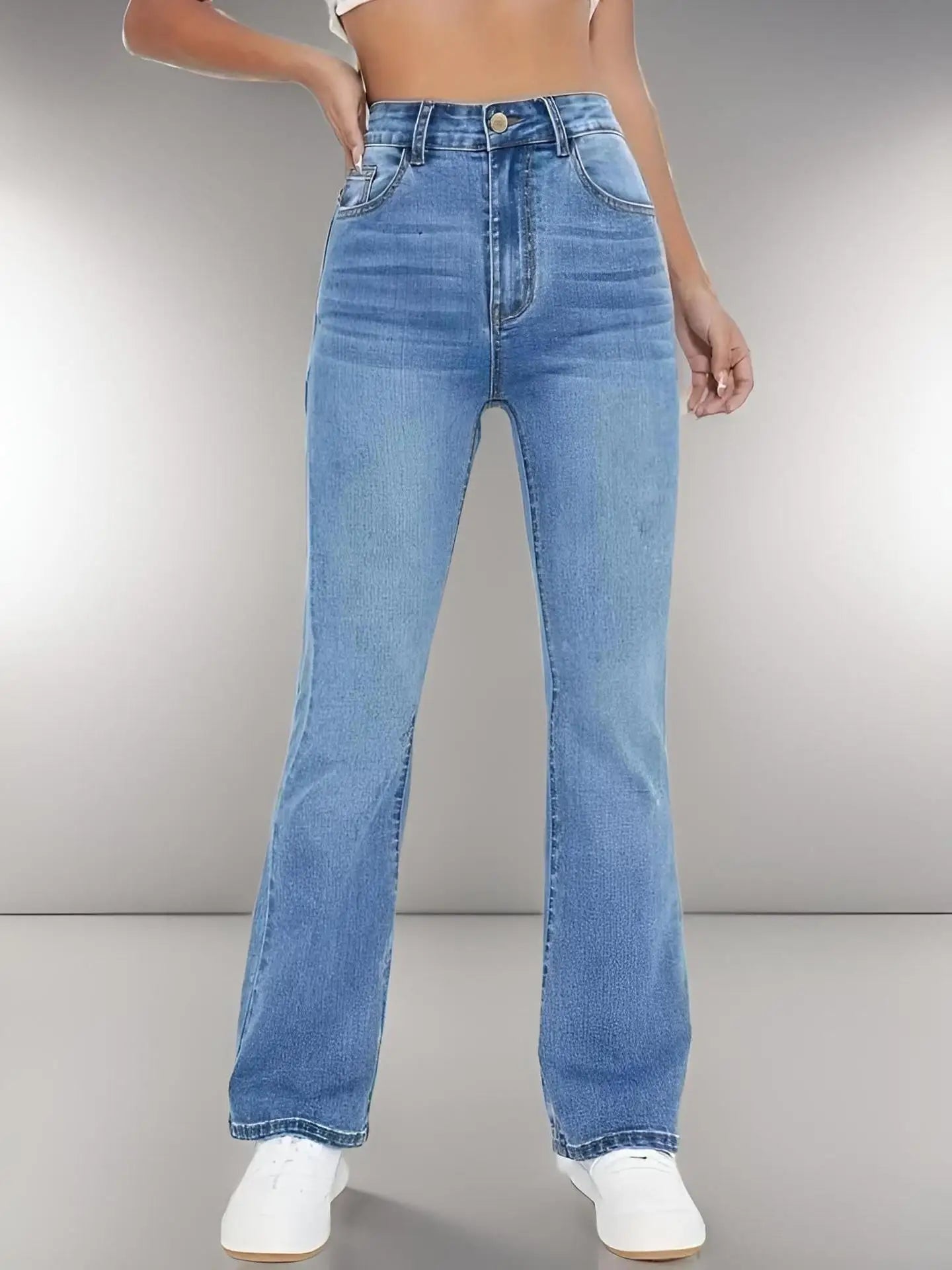 Women's Jeans™ Slimming High Waist Washed Denim Pants