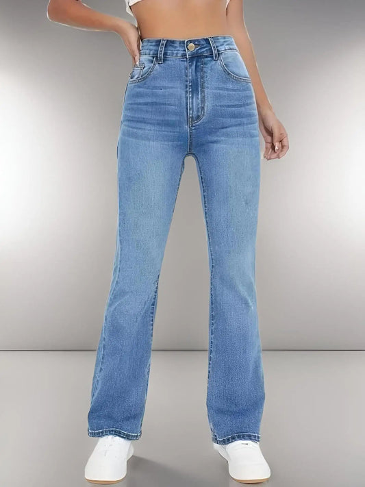 Women's Jeans™ Slimming High Waist Washed Denim Pants