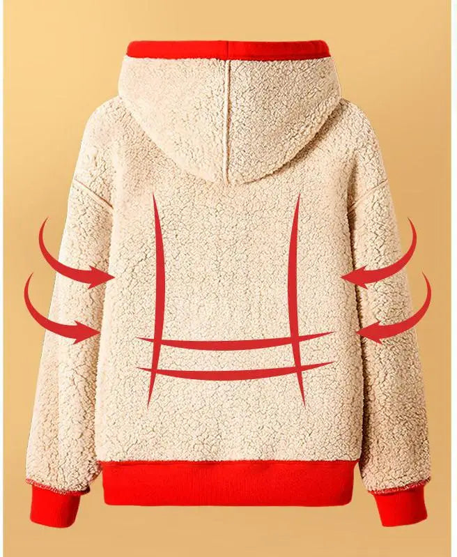 Women's Lamb Wool Pullovers™ Velvet Cartoon Hoodies