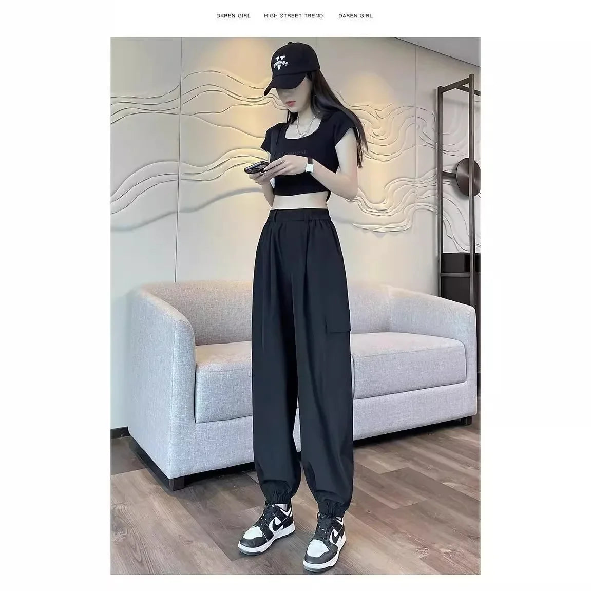 Women's Thin High Waist Cargo Pants™ Long Drapey Quick Dry Trousers