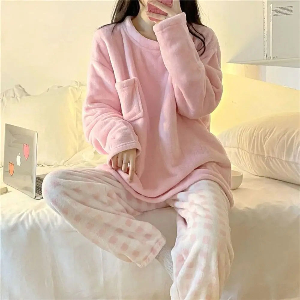 Women's Fleece Pajamas Set™ Winter Thick Warm Suit Set